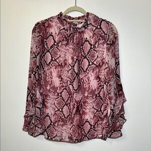 Vince Camuto Snake Print Blouse NWT